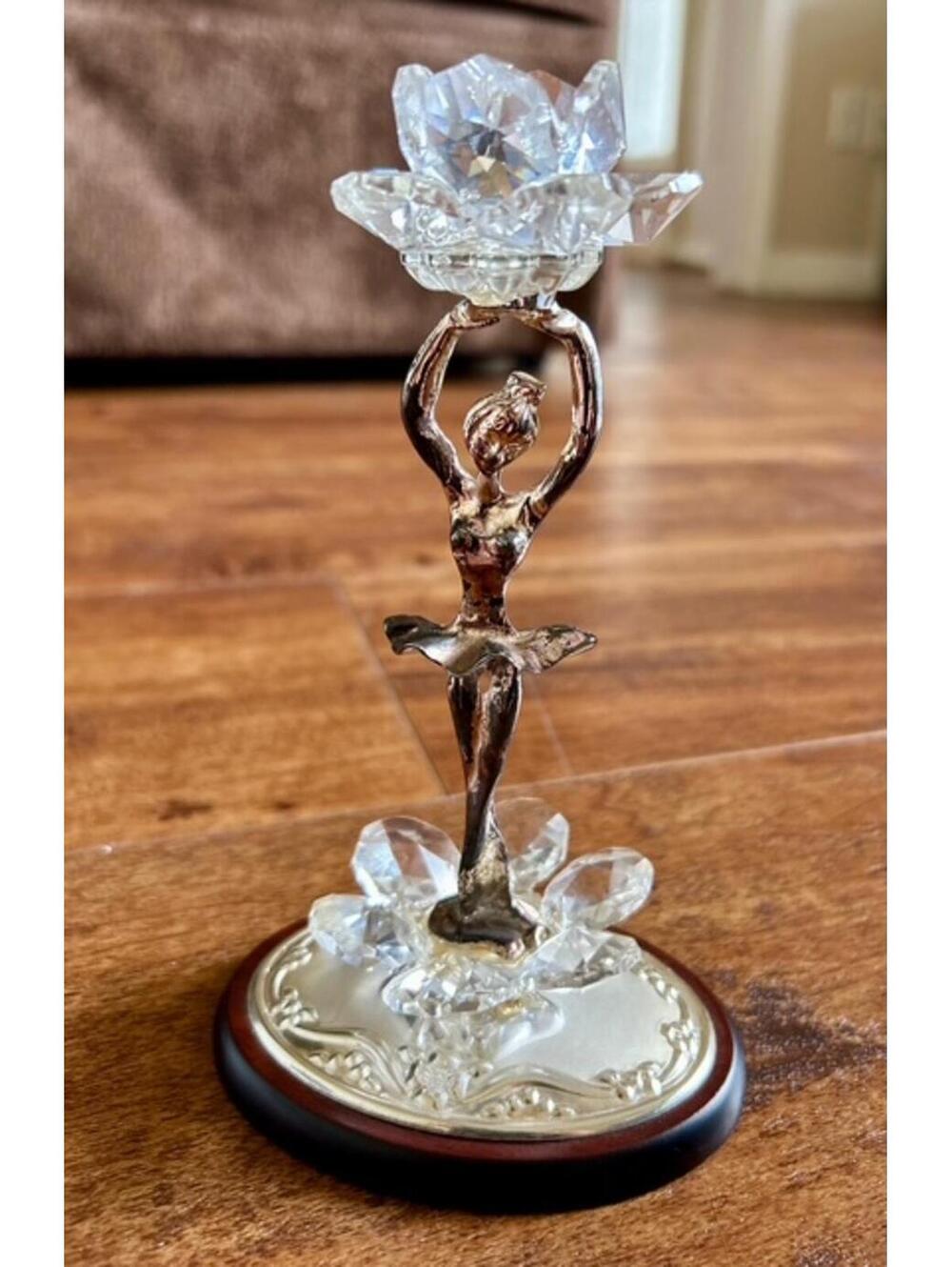 Argenti Ballerina Figurine with Crystal Accents ARG 925 Made in Italy